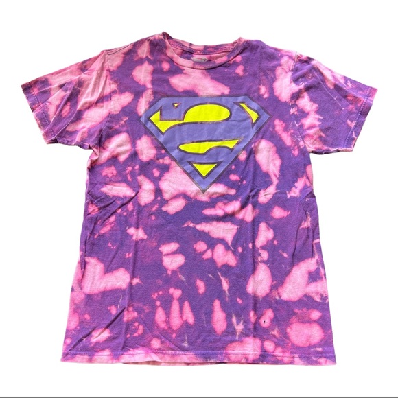 Repurposed bleached tee Superman Bizarro - Picture 2 of 3